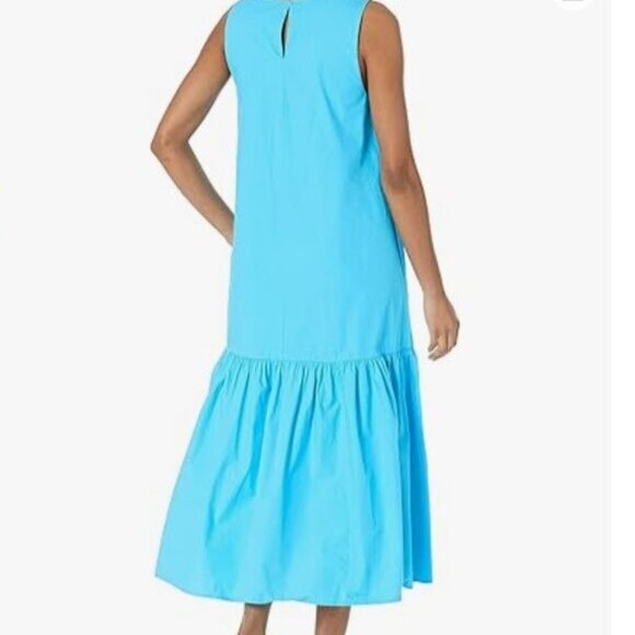The Drop | Sky Blue Ilana Loose Sleeveless Wide-Hem Poplin Maxi Dress Medium - Picture 2 of 8